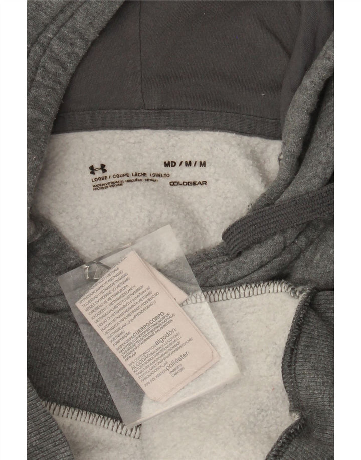 UNDER ARMOUR Sweat à Capuche Cold Gear Zip Homme Gris Moyen Coton