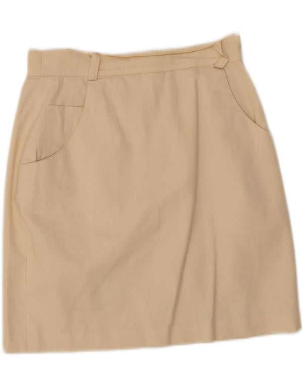 Max Mara Jupe crayon femme UK 8 Small W24 Coton beige