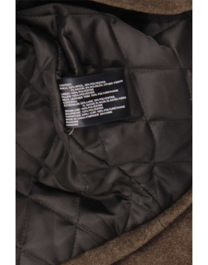 Nautica Duffle Coat à capuche pour homme UK 38 laine marron moyen