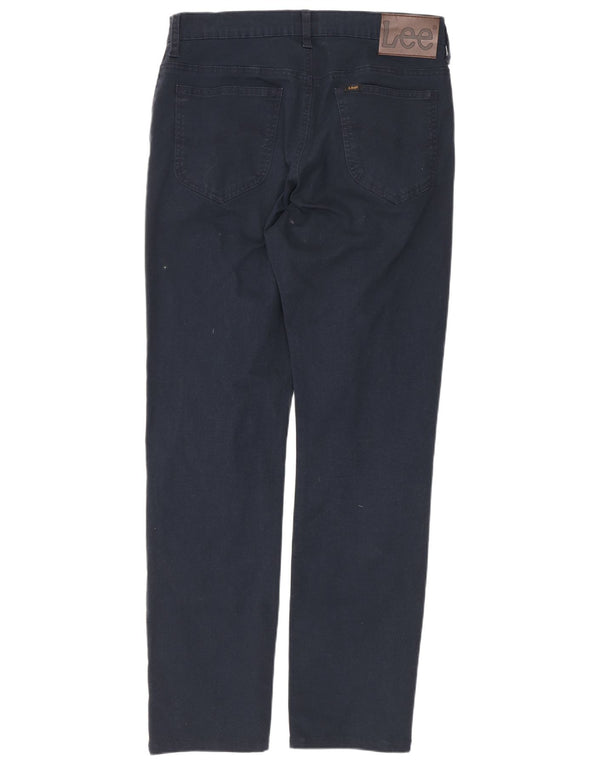 Lee Pantalon décontracté droit Rider pour femme W30 L30 Bleu marine en coton