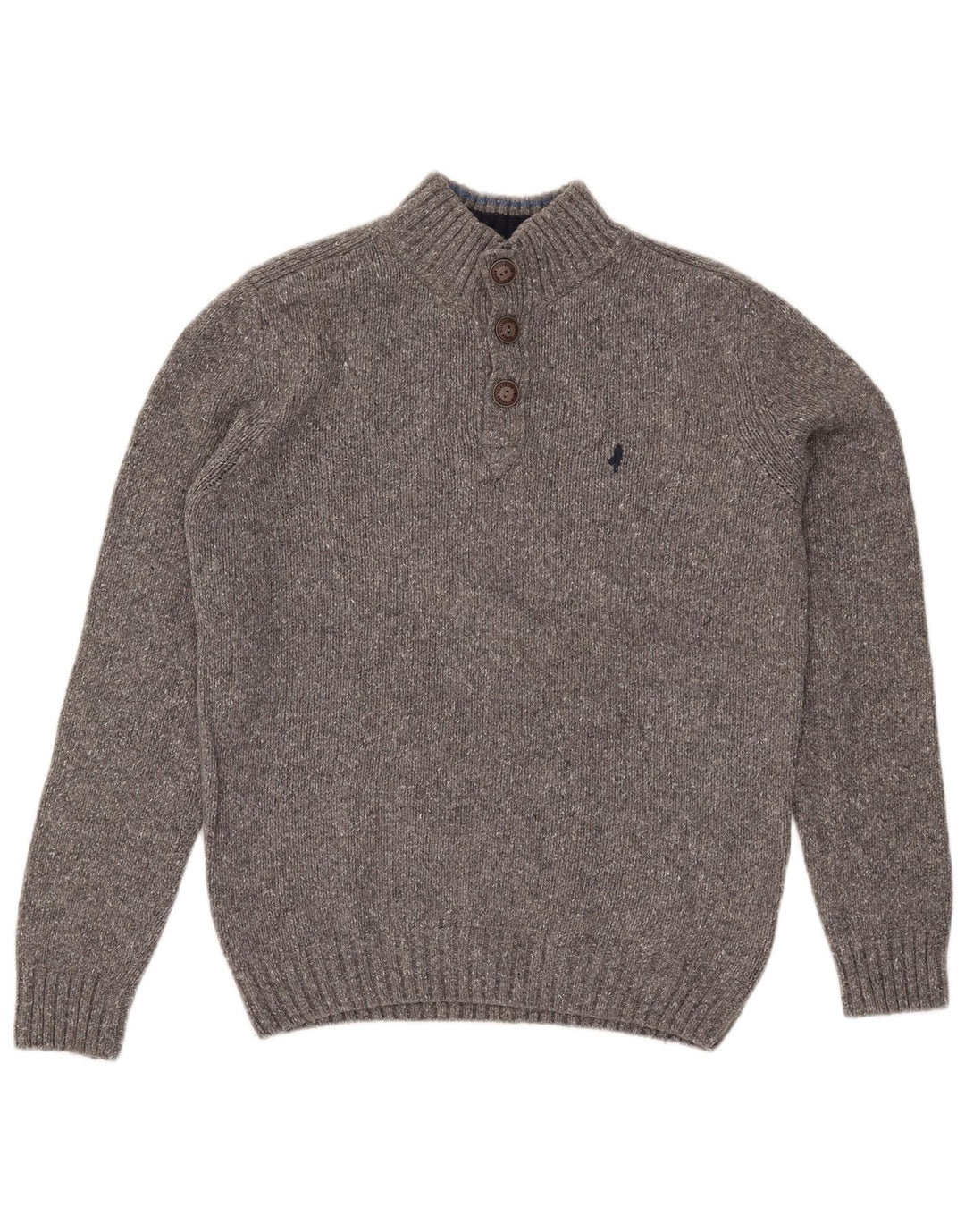 Marlboro Classics Pull à col boutonné pour homme Grande laine grise