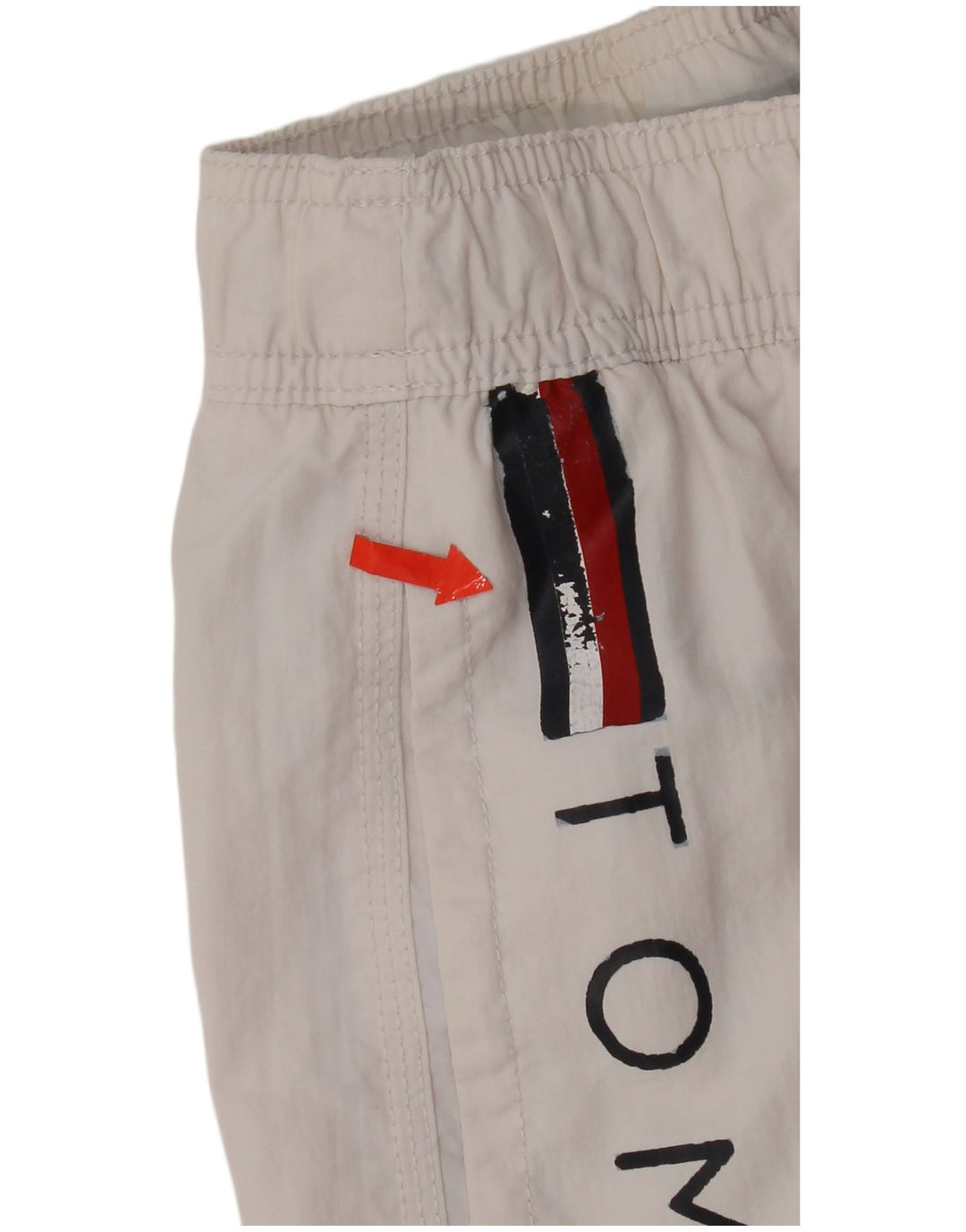 Tommy Hilfiger Short de bain graphique pour femme UK 12 Blanc moyen
