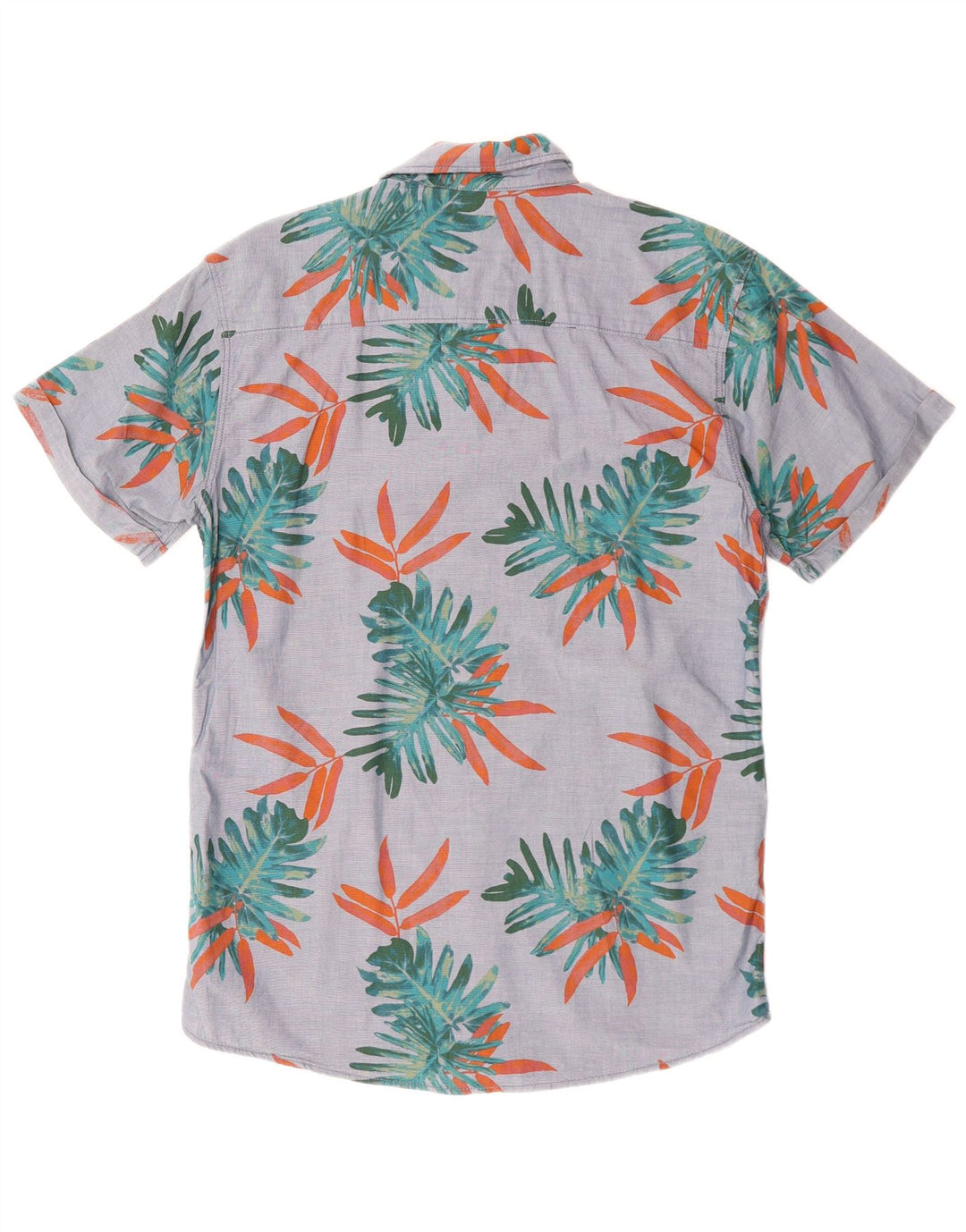 JACK & JONES Chemise à Manches Courtes Homme Gris Moyen Floral Coton