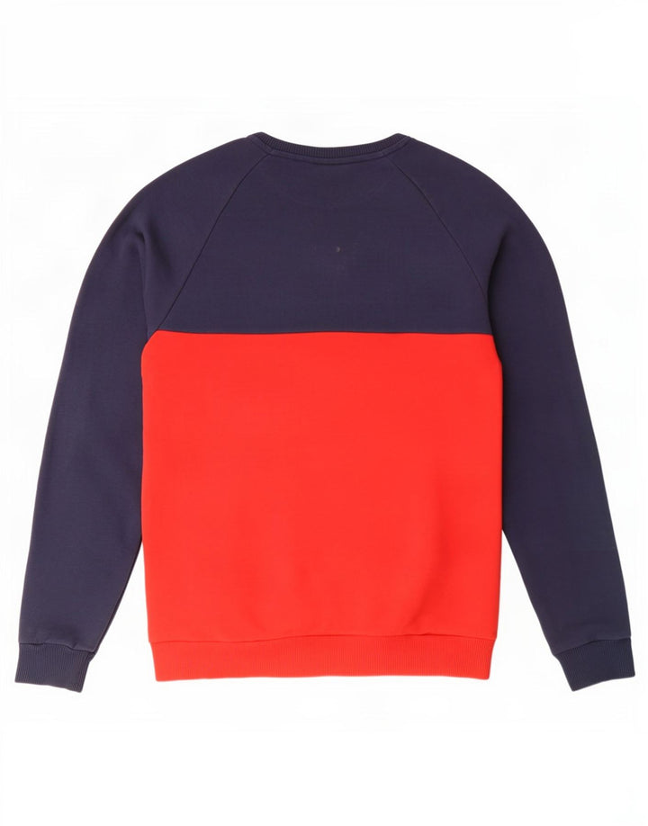 Fila Sweat-shirt en coton color block bleu marine moyen pour homme