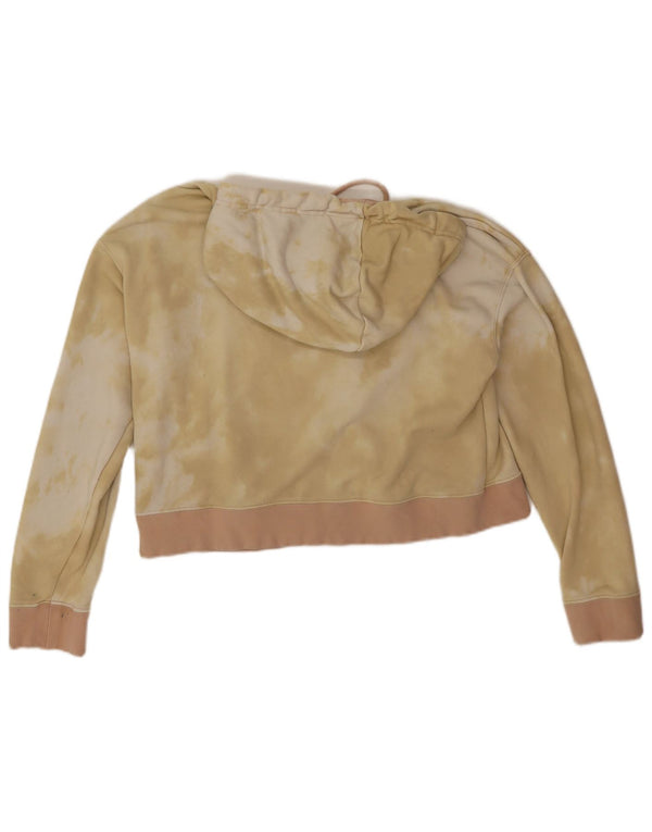 Adidas Pull à capuche graphique surdimensionné pour femme UK 10 Petit Beige Tie Dye