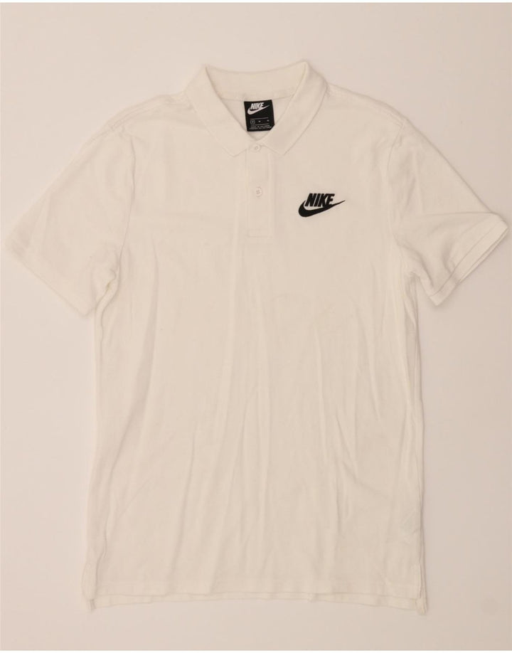 NIKE Mens Polo Shirt Medium White Cotton Vintage Nike and Second-Hand Nike from Messina Hembry 