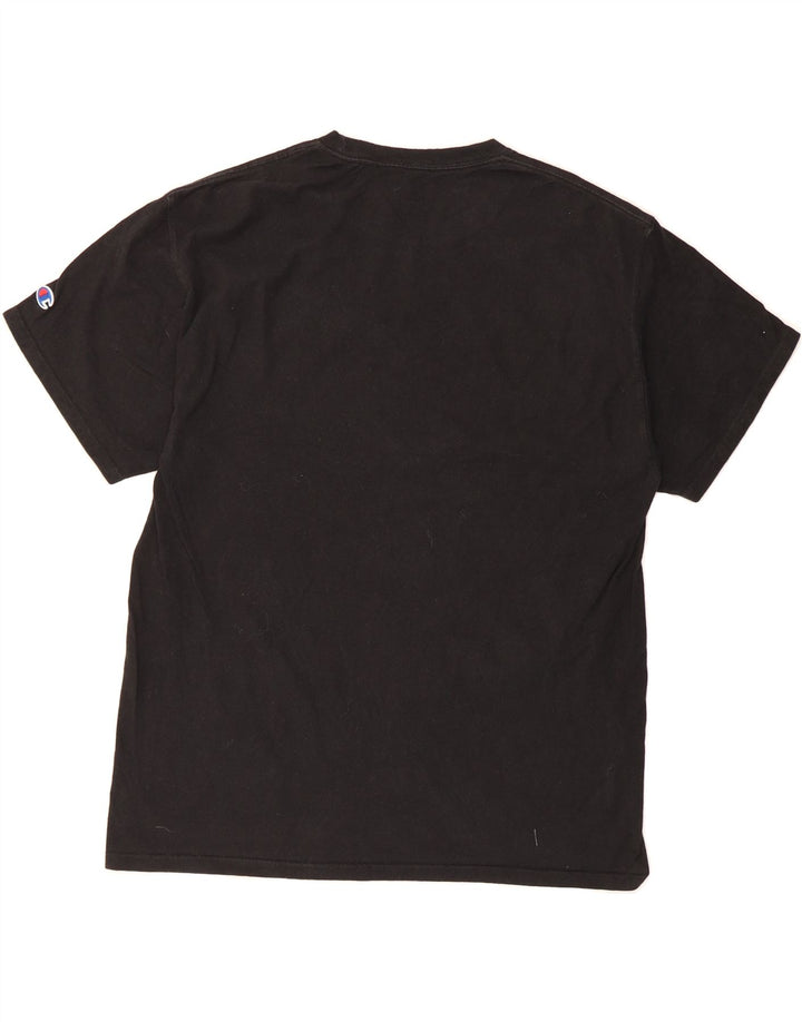 CHAMPION Mens Graphic T-Shirt Top Large Black Vintage Champion and Second-Hand Champion from Messina Hembry 