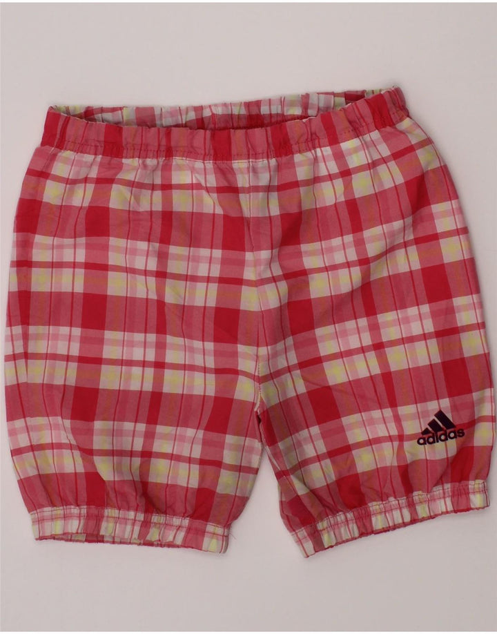 ADIDAS Short décontracté pour filles 3-4 ans W20 Rose à carreaux en polyester