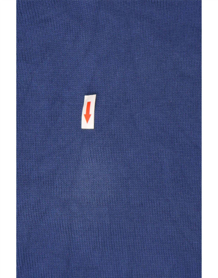 Marks & Spencer Pull coupe classique à col en V pour homme, grand bleu, coton