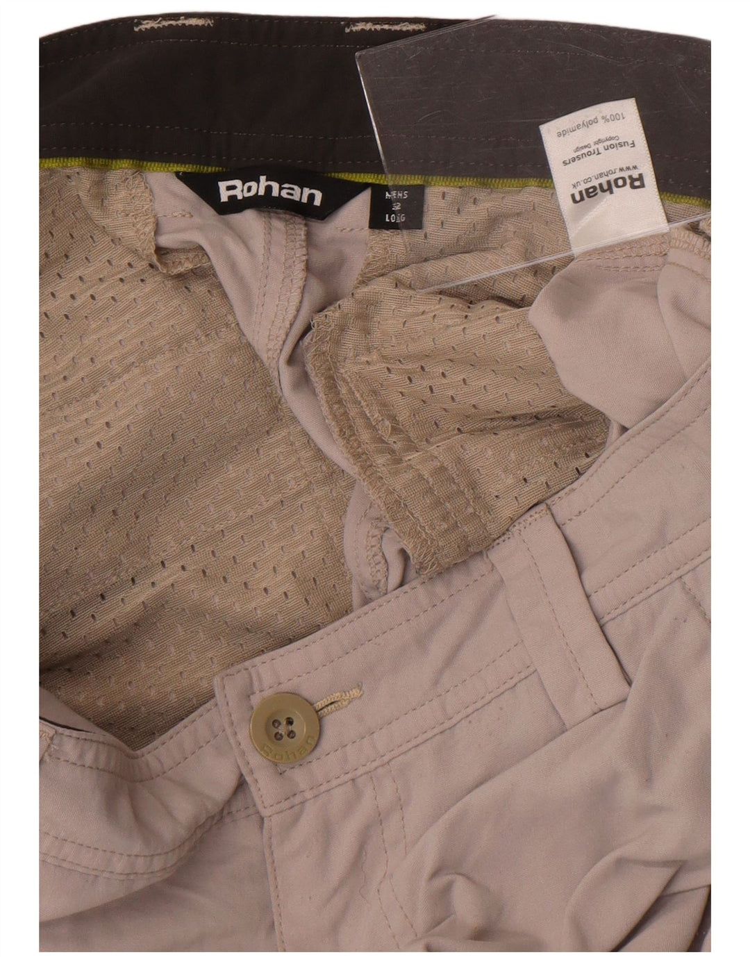 Rohan Pantalon Chino Droit Homme W32 L34 Gris Polyamide