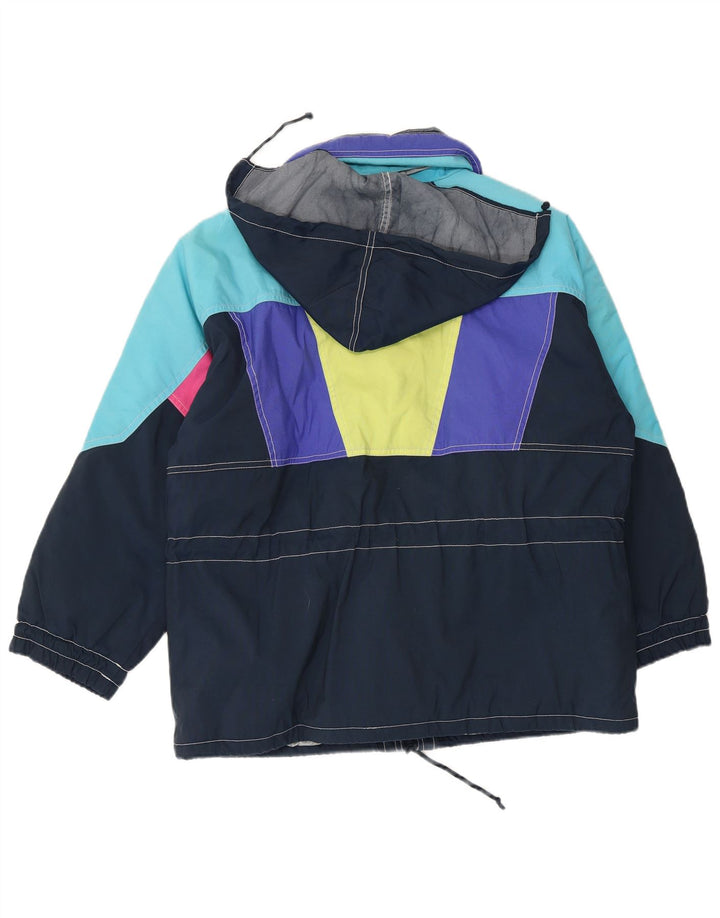 Colmar Veste de ski à capuche pour homme UK 38 Bleu marine moyen Colourblock
