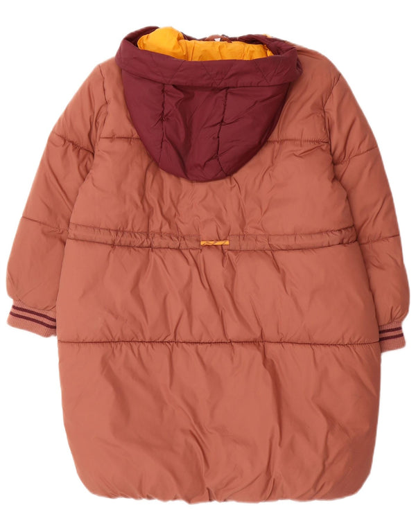 Zara Veste matelassée à capuche pour fille 8-9 ans Marron Colorblock Polyamide