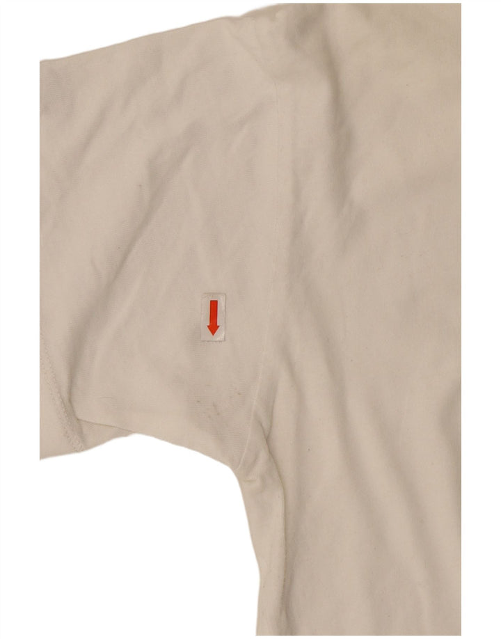 Champion T-shirt court graphique pour femme UK 14 Blanc moyen