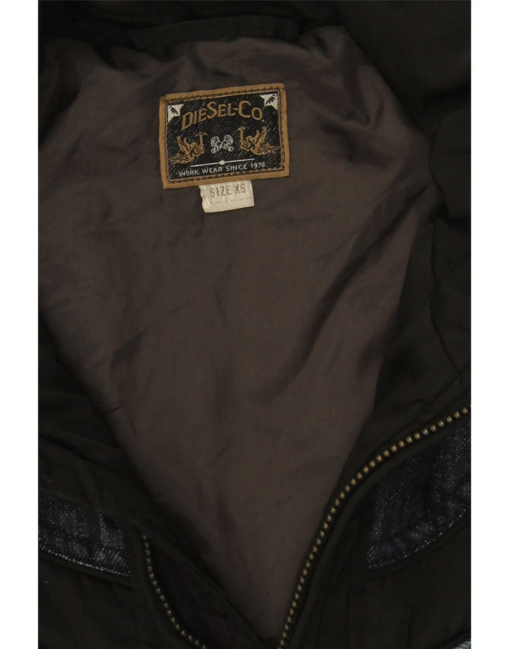 Diesel Veste matelassée surdimensionnée à capuche pour femme UK 6 XS Noir
