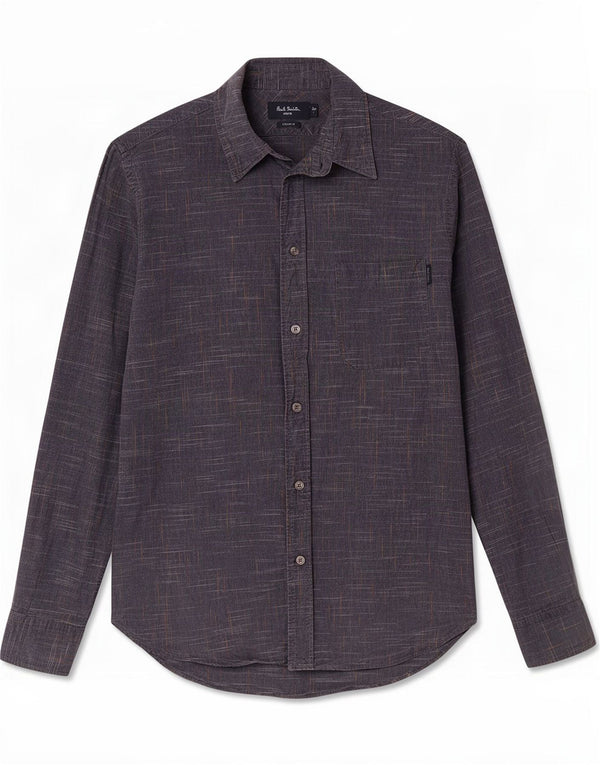 Paul Smith Chemise coupe classique pour homme en coton moucheté bleu marine Small