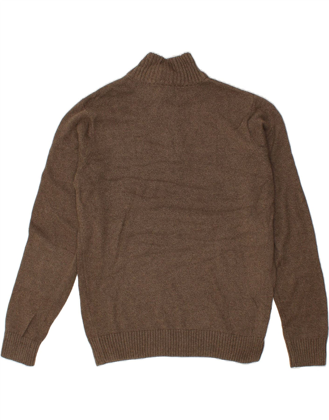 DOCKERS Mens Zip Neck Jumper Sweater Medium Khaki Cotton Vintage Dockers and Second-Hand Dockers from Messina Hembry 