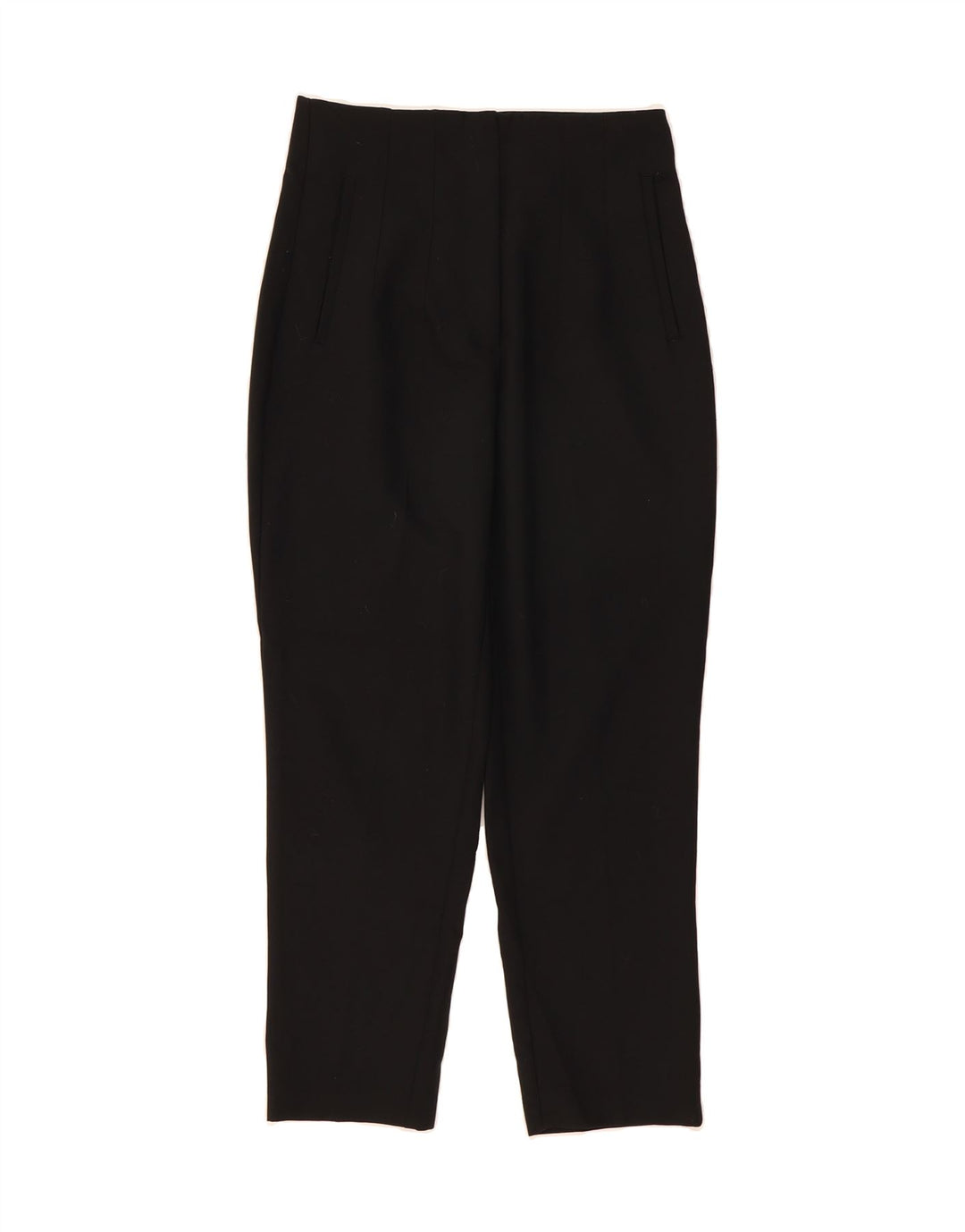 ZARA Womens Slim Casual Trousers Medium W28 L26 Black Polyester Vintage Zara and Second-Hand Zara from Messina Hembry 
