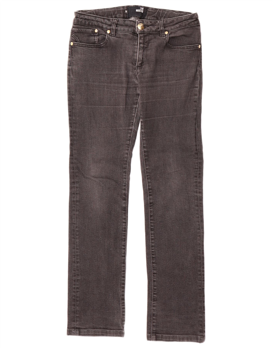 MOSCHINO Jean Droit Femme W30 L31 Noir Coton