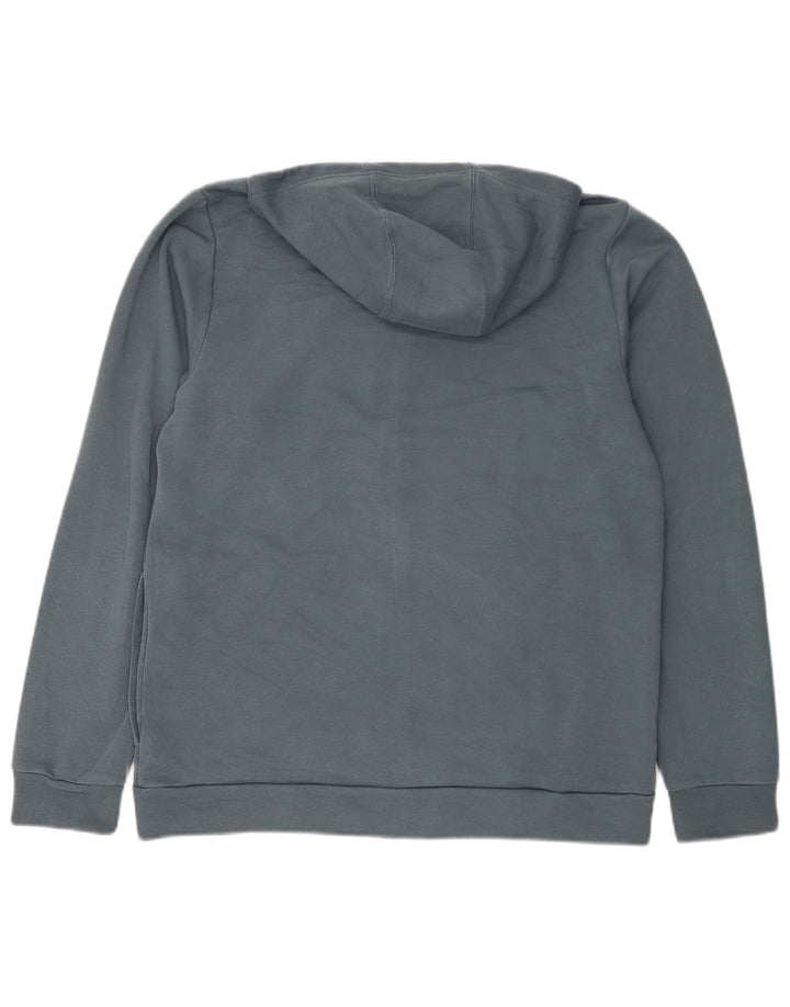 Adidas Pull à capuche zippé graphique pour homme en coton bleu moyen