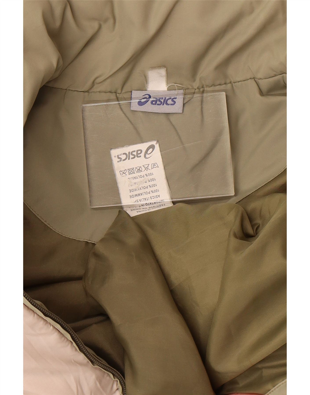 ASICS Gilet rembourré pour femme UK 14 Polyester color block kaki moyen