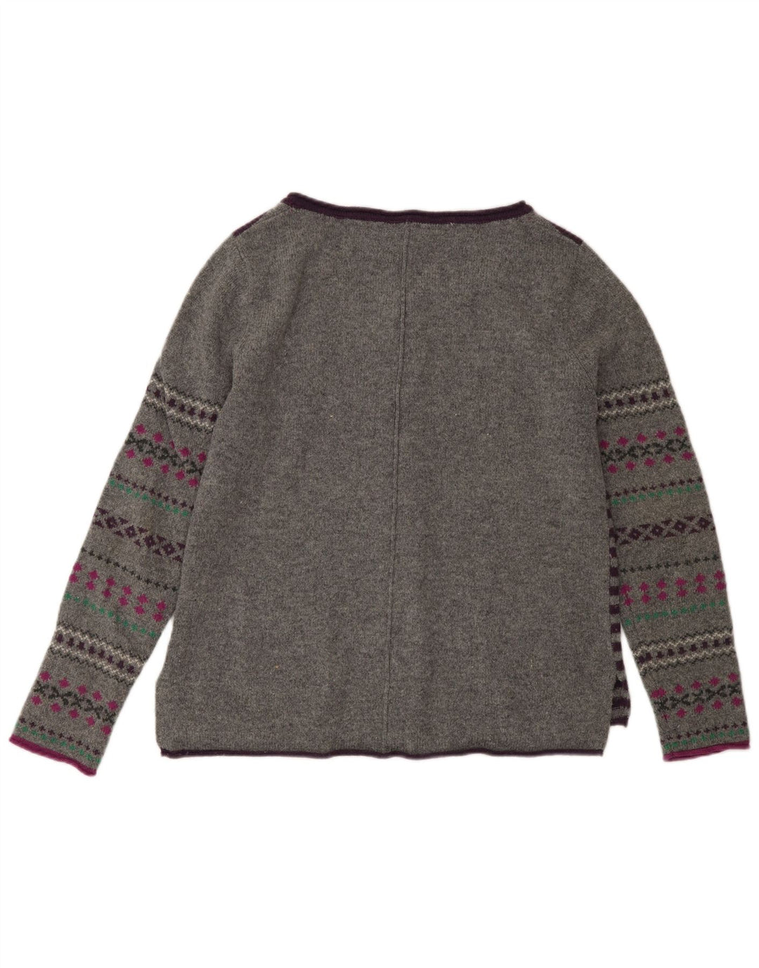 Pull Cardigan White Stuff Femme UK 12 Laine Rayée Gris Moyen