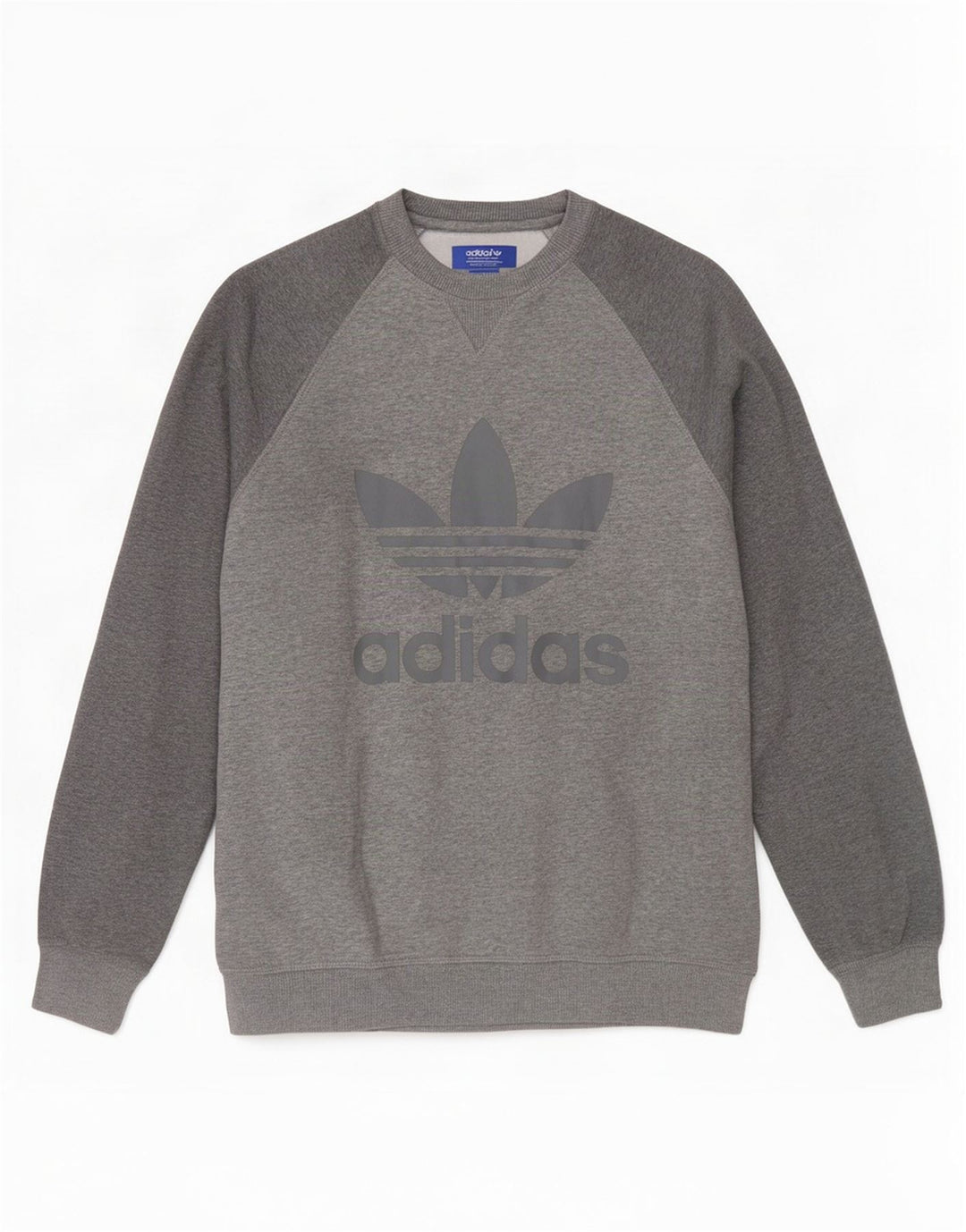 Adidas Sweat-shirt graphique pour homme Petit gris Coton