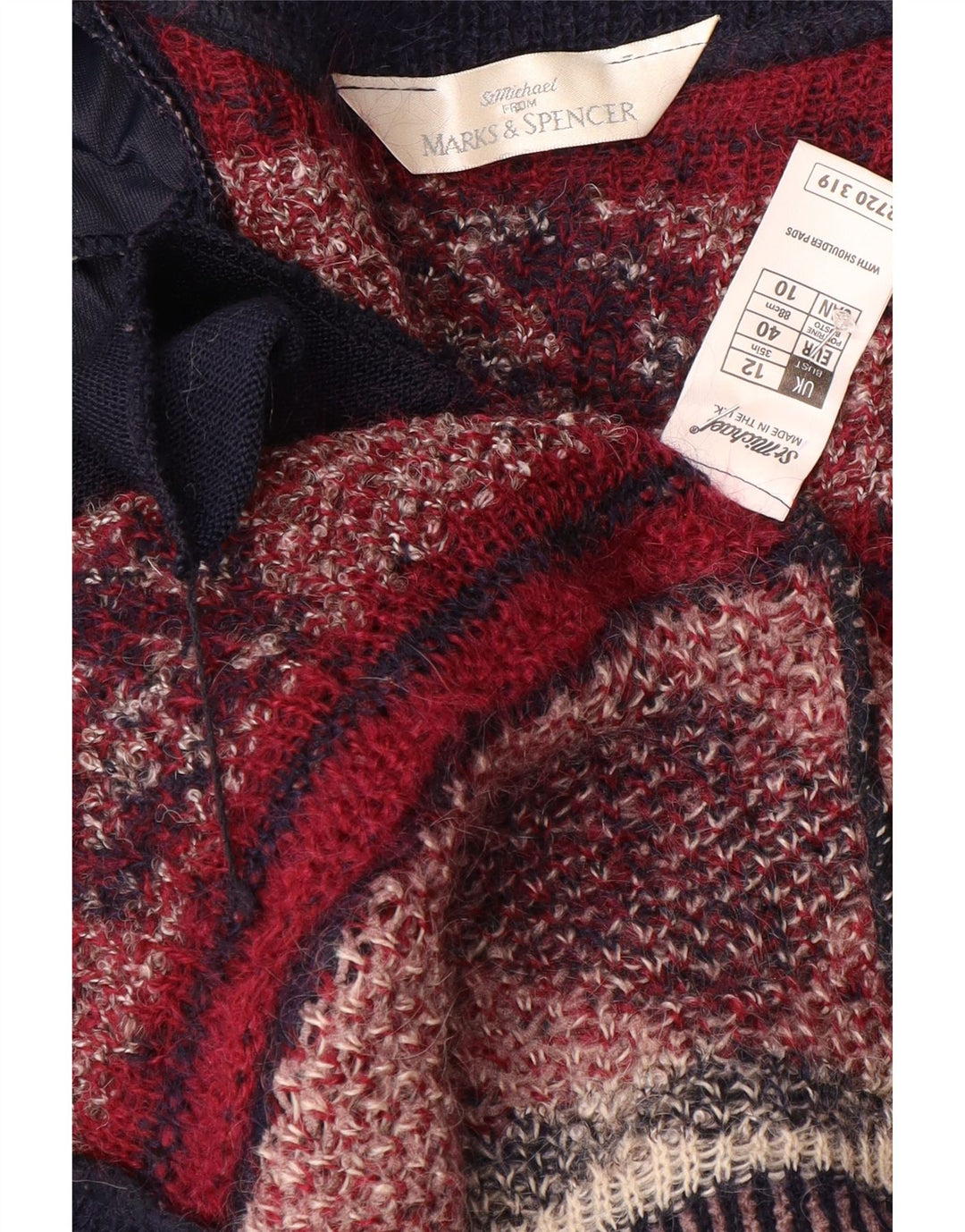 Marks & Spencer Pull cardigan long pour femme UK 12 Bleu marine moyen
