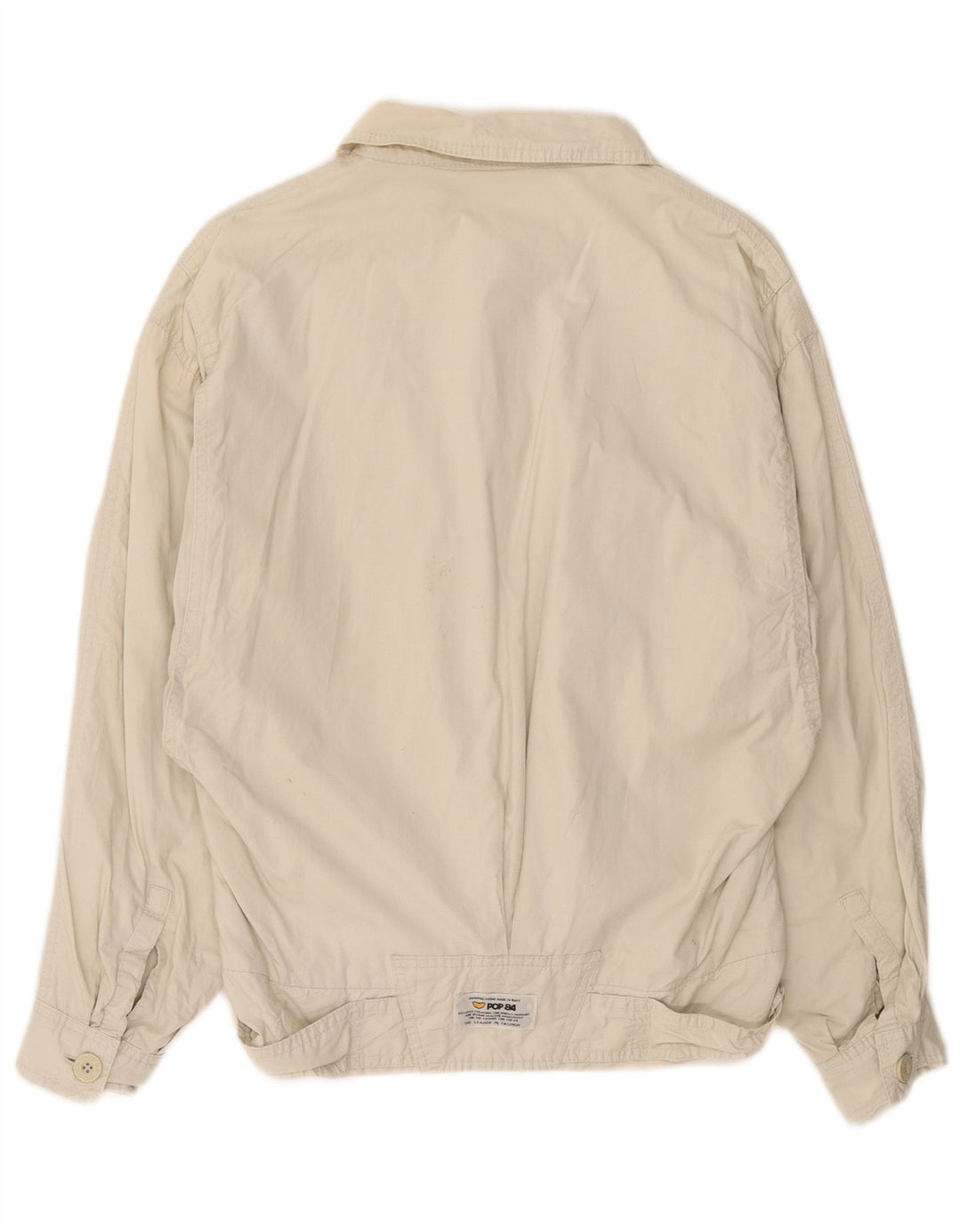 POP 84 Veste Bomber Homme UK 38 Moyen Blanc Cassé Coton