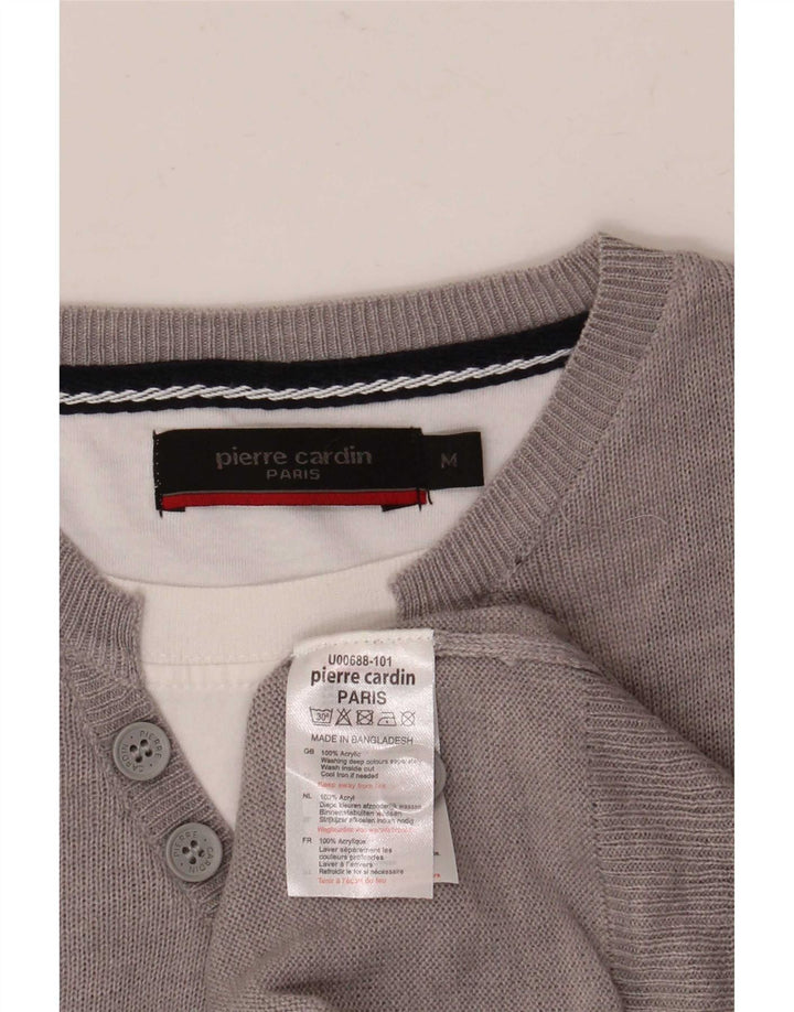 Pierre Cardin Pull Col Rond Homme Gris Moyen Acrylique