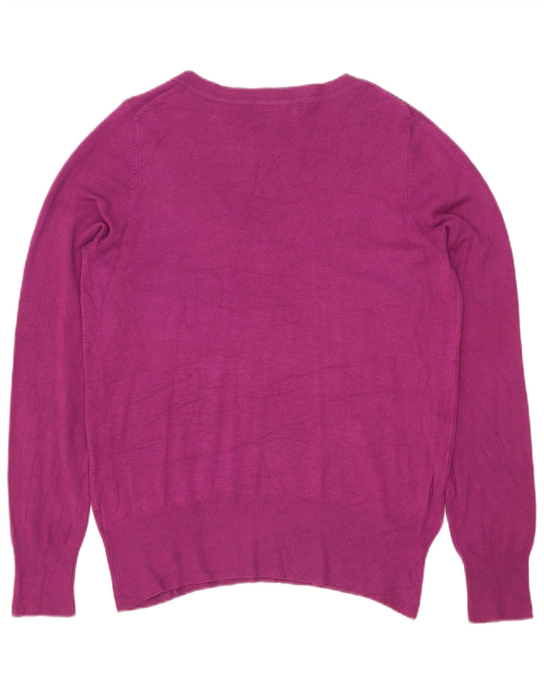 Marks & Spencer Pull col en V pour femme UK 14 Viscose marron moyen