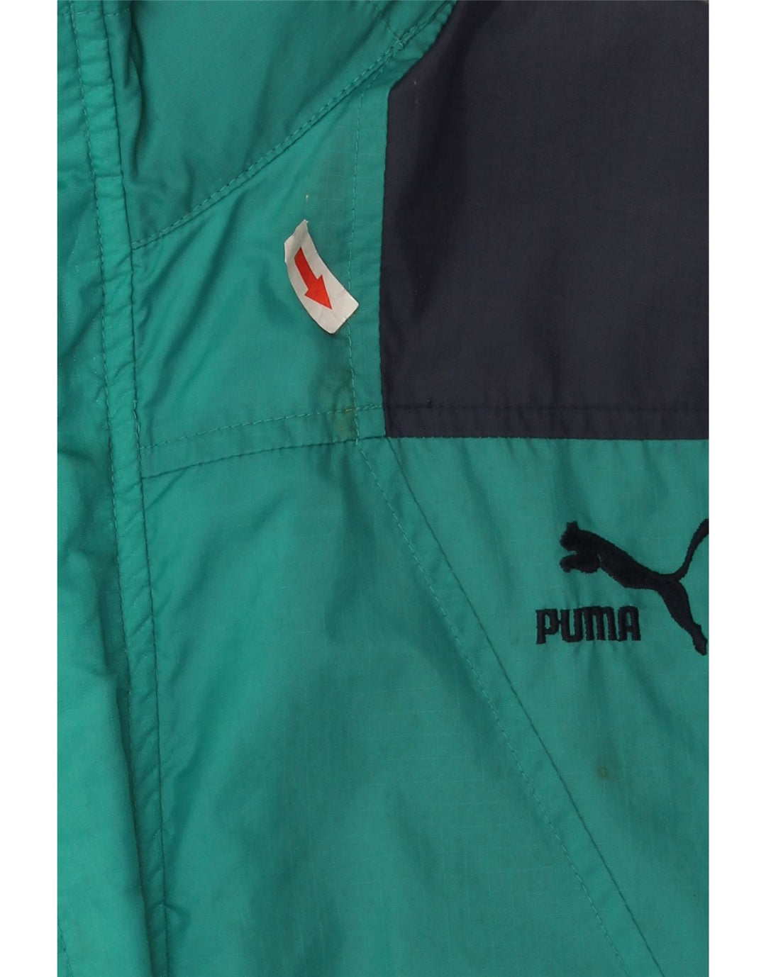 Puma Veste de pluie pour homme UK 36 Small Turquoise Colourblock Nylon
