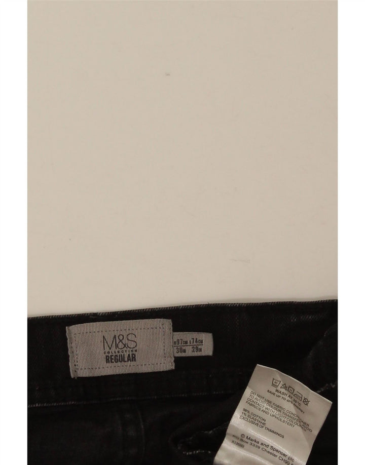 Marks & Spencer Jean droit régulier pour homme W38 L29 coton noir