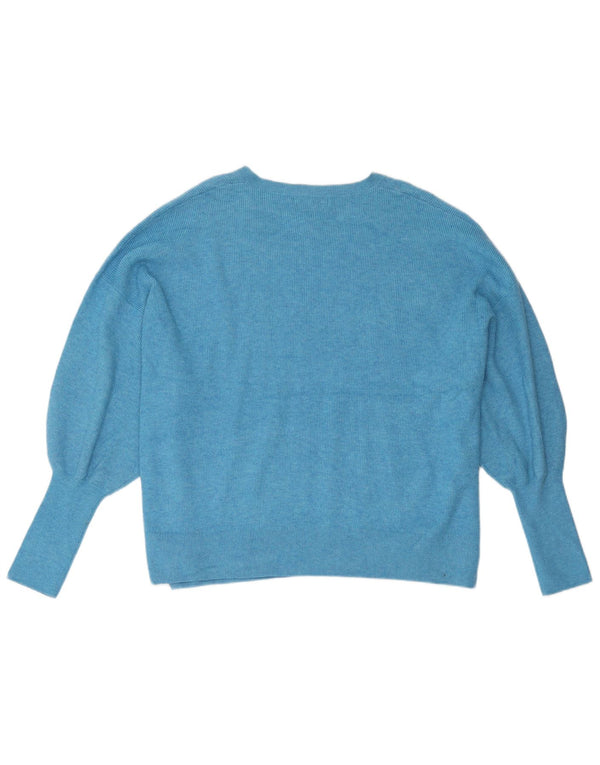 Marks & Spencer Pull surdimensionné à col en V pour femme UK 18 XL Bleu