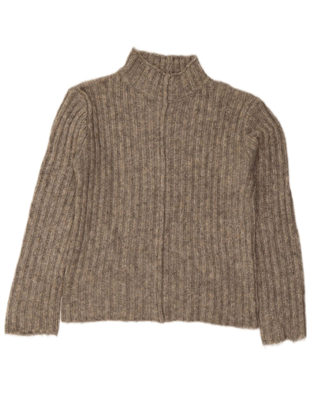 Zara Pull col roulé pour femme UK 10 Petit Gris Acrylique