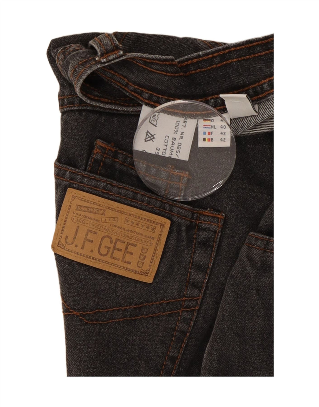 JOHN F GEE Jupe en jean femme EU 40 Medium W28 Gris Coton