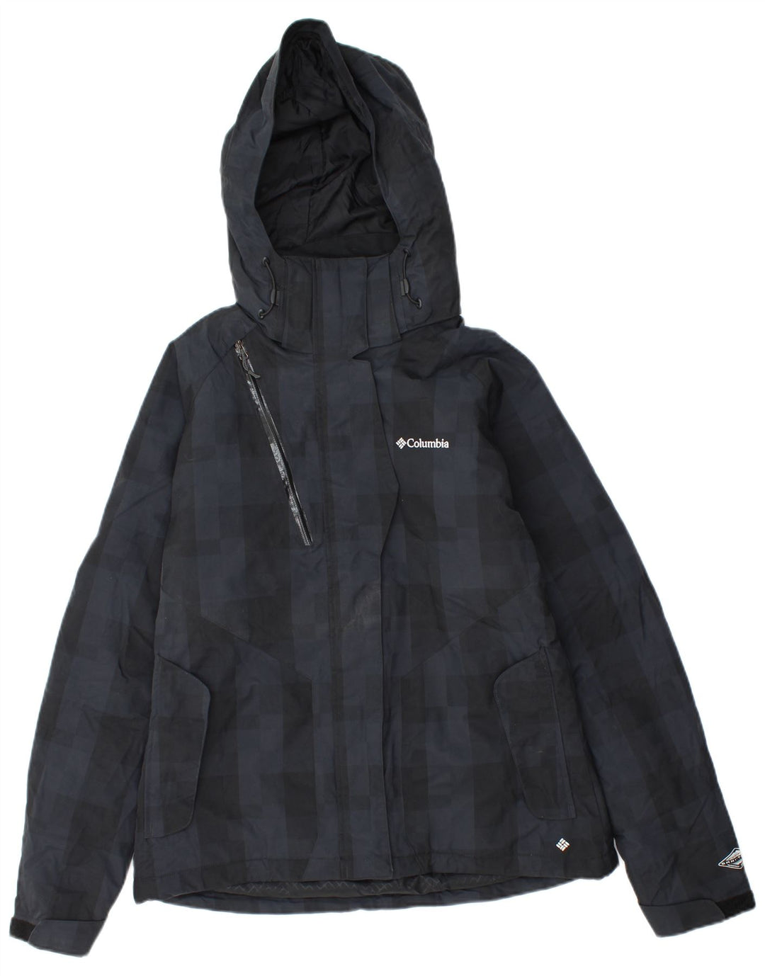 Columbia Veste coupe-vent Omni-Heat pour femme UK 14 Medium Black Check Nylon