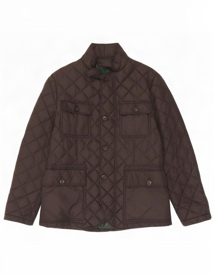Henry Cottons Veste matelassée pour homme IT 50 Large Marron Polyester