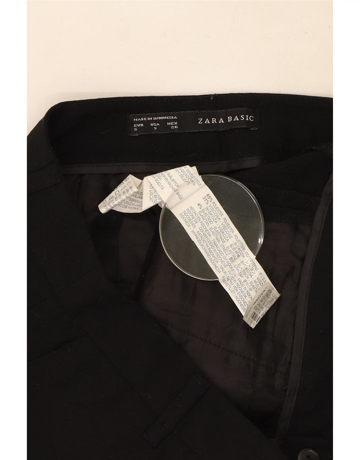 Zara Short Chino Femme Petit W26 Noir Polyester