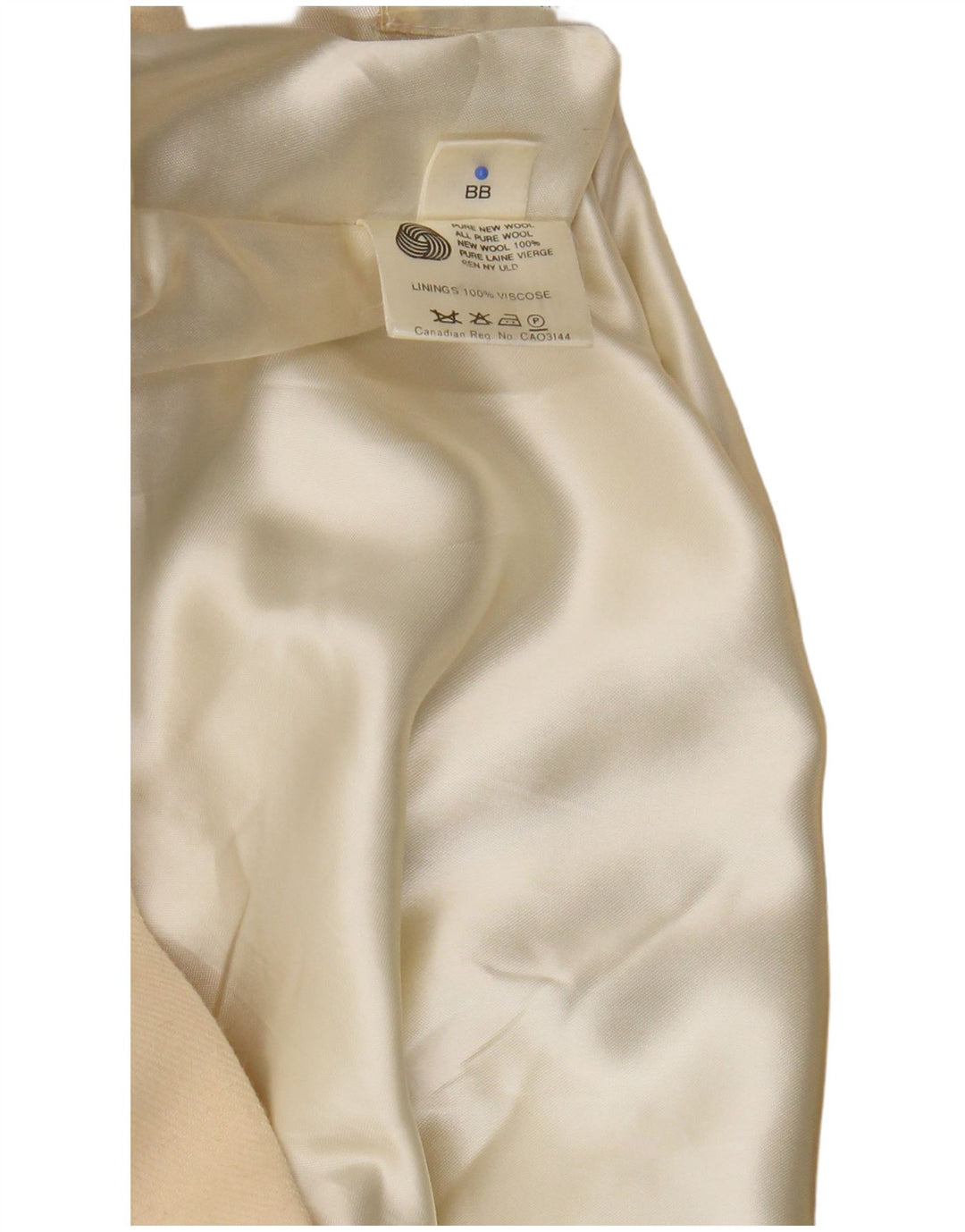 Jaeger Manteau double boutonnage surdimensionné pour femme UK 14 Laine vierge beige moyen