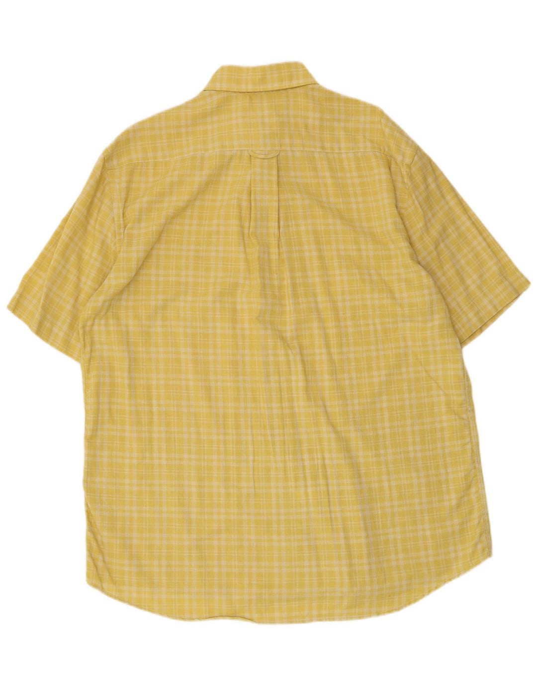 Hugo Boss Chemise à manches courtes pour hommes, grand carreaux en coton jaune