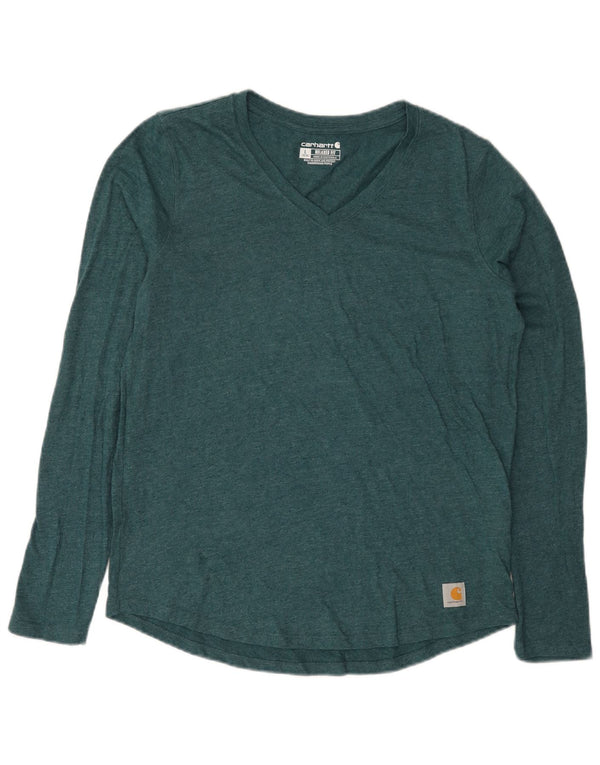 Carhartt Haut coupe décontractée à manches longues pour femme US 12/14 Large Vert moucheté