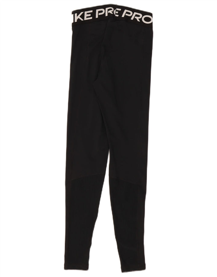 NIKE Legging graphique Dri Fit pour femme UK 4 XS Noir Polyester