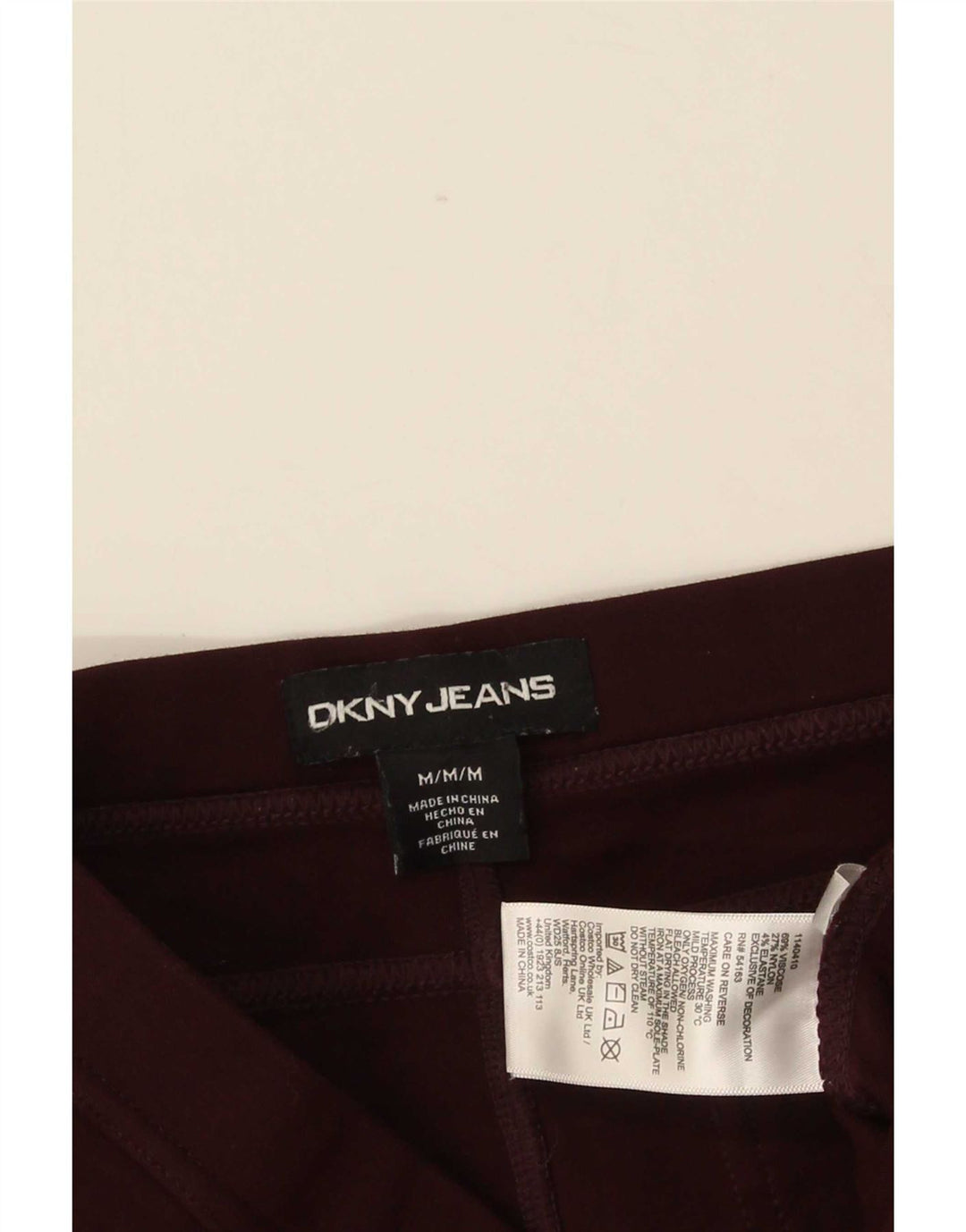 Dkny Leggings Femme UK 44 Viscose Bordeaux Moyen