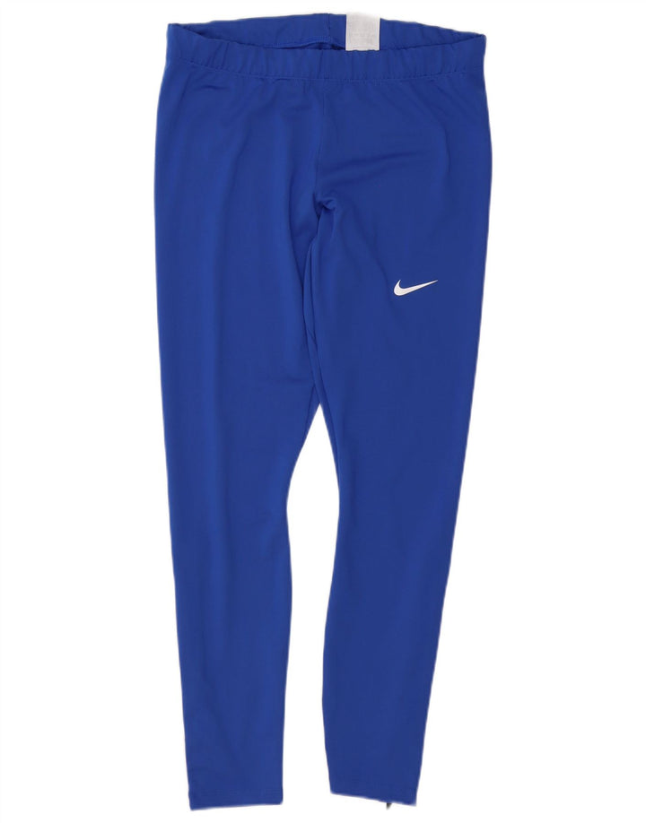 Legging Nike Dri Fit pour femme UK 14 Large Bleu Polyester