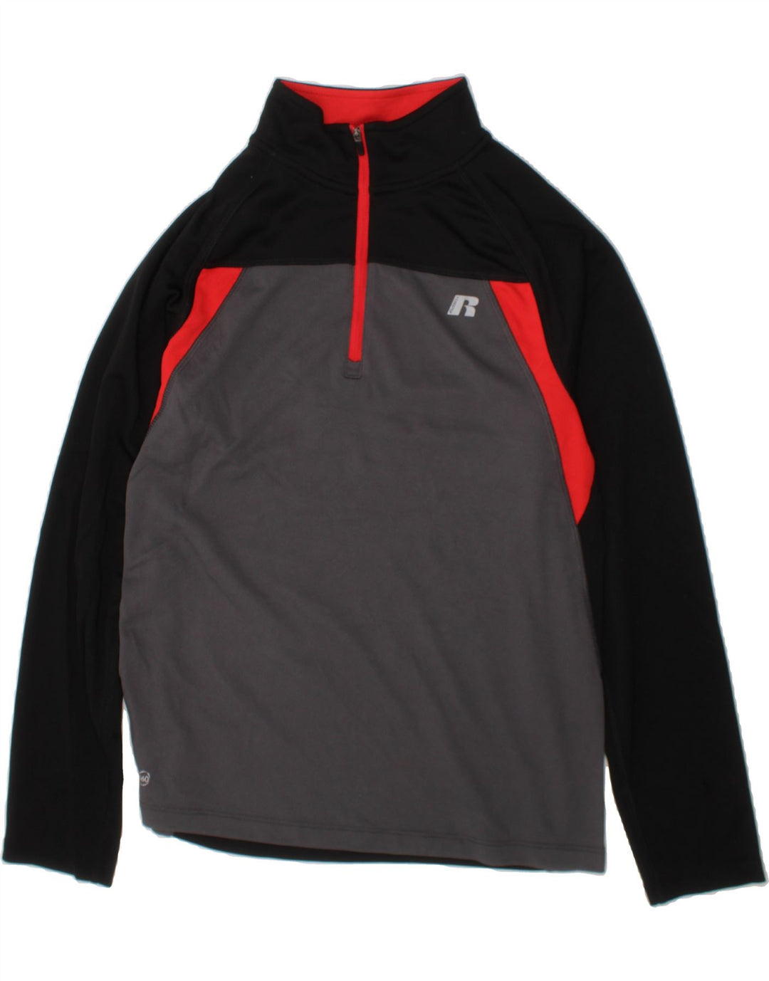 RUSSELL ATHLETIC Boys Pullover Tracksuit Top 14-15 Years XL Grey Vintage Russell Athletic and Second-Hand Russell Athletic from Messina Hembry 