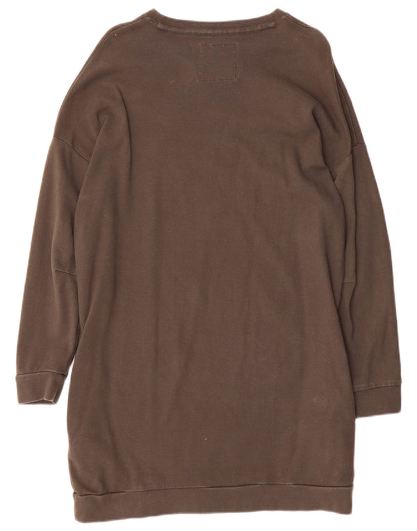 Superdry Robe sweat-shirt graphique surdimensionnée pour femme UK 10 Small Marron
