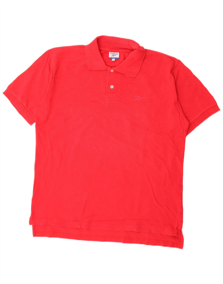 Reebok Polo Homme Large Rouge Coton