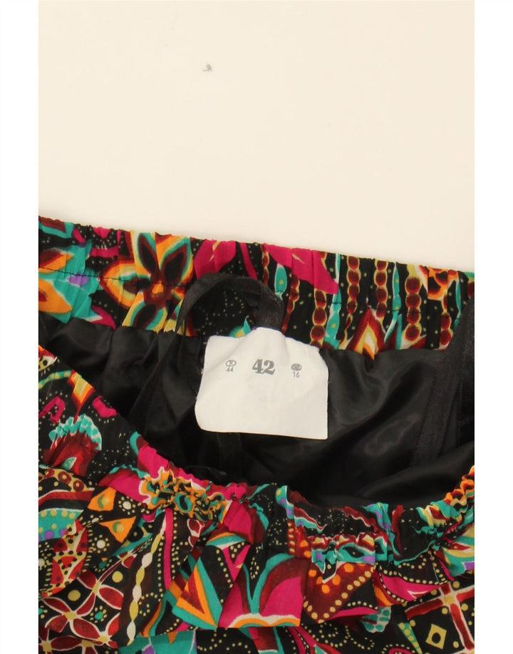 VINTAGE Womens Pleated Skirt IT 42 Medium W30 Multicoloured Floral Vintage Vintage and Second-Hand Vintage from Messina Hembry 