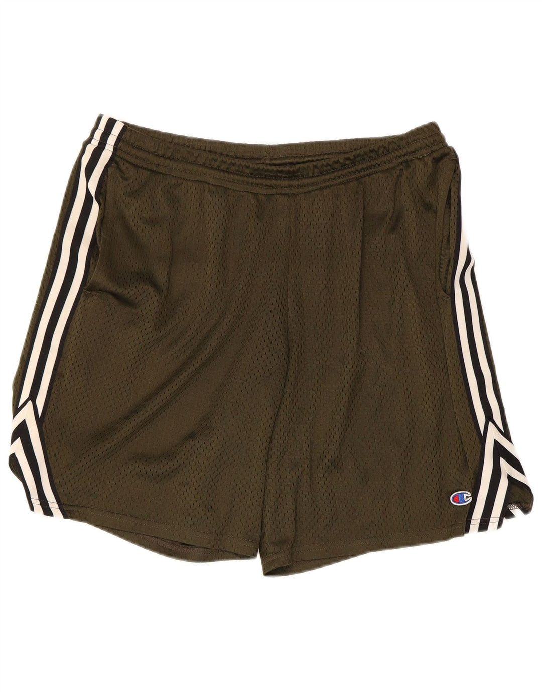 Champion Short de sport pour homme en polyester à rayures vertes