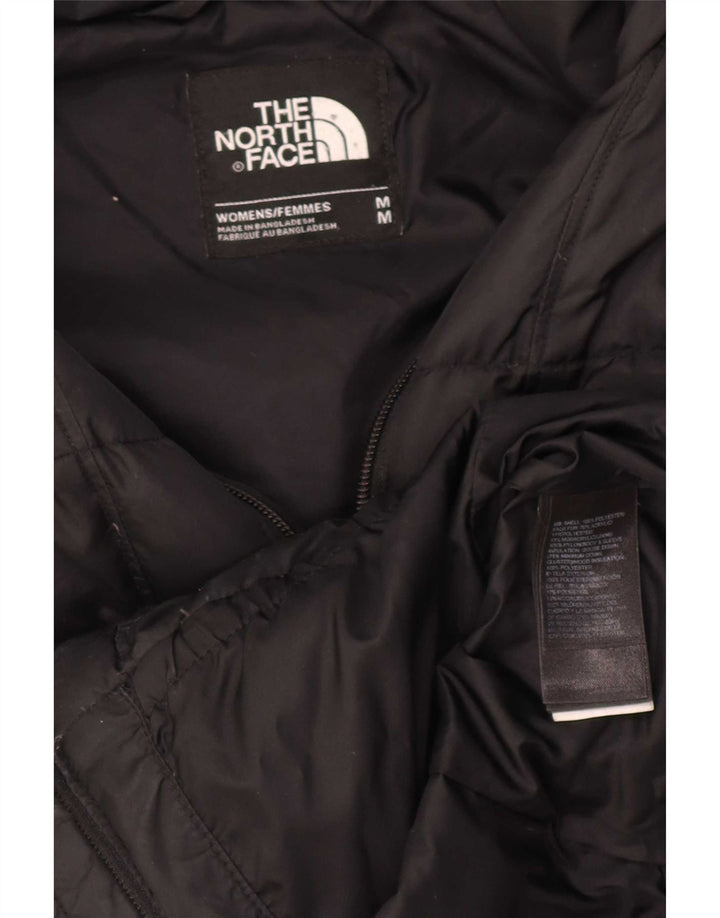 The North Face Veste rembourrée à capuche pour femme UK 14 Medium Noir Polyester